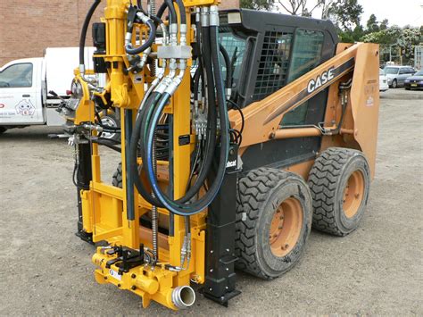 skid steer water well drilling rig|drilling rig attachments for bobcat.